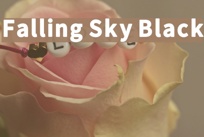 Falling Sky Black Font examples