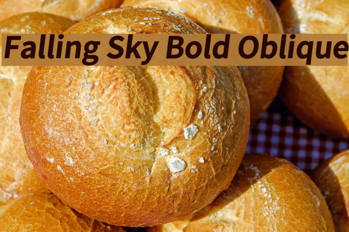 Falling Sky Bold Oblique Font examples
