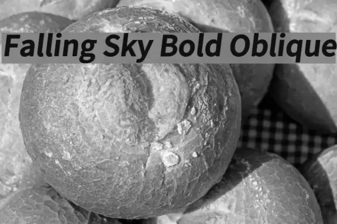 Falling Sky Bold Oblique  examples
