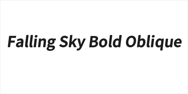 Falling Sky Bold Oblique Logo