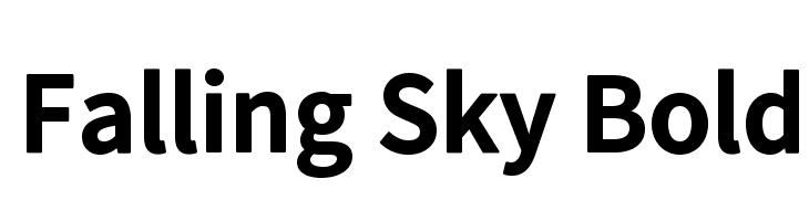 Falling Sky Bold Font