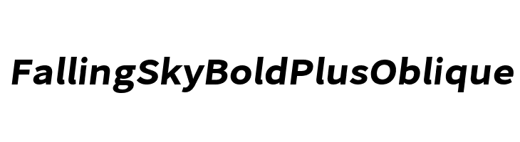 Falling Sky BoldPlus Oblique  नि: शुल्क फ़ॉन्ट्स डाउनलोड