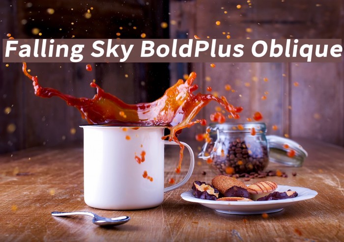 Falling Sky BoldPlus Oblique Font examples