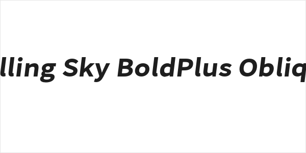 Falling Sky BoldPlus Oblique Logo