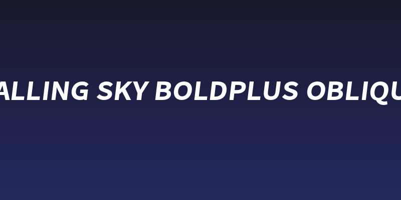 Falling Sky BoldPlus Oblique Social Header