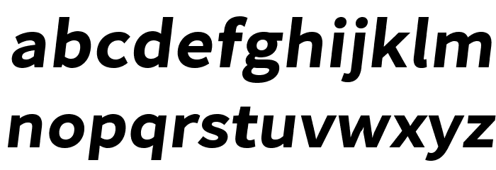 Falling Sky BoldPlus Oblique Font LOWERCASE