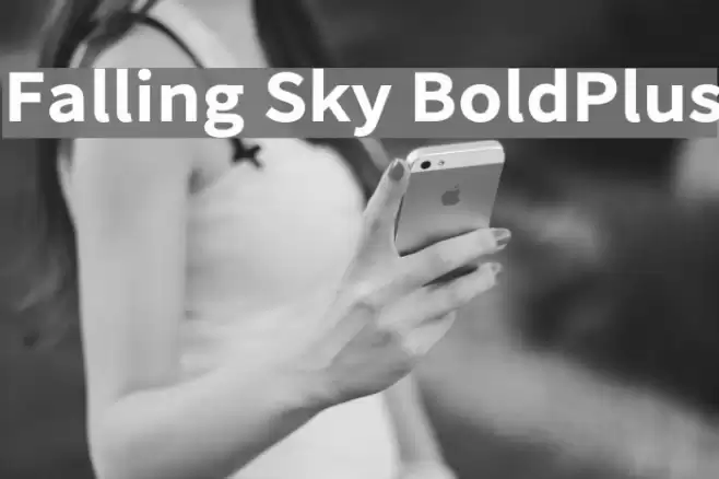 Falling Sky BoldPlus Font examples