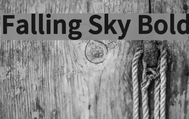 Falling Sky Bold Font examples