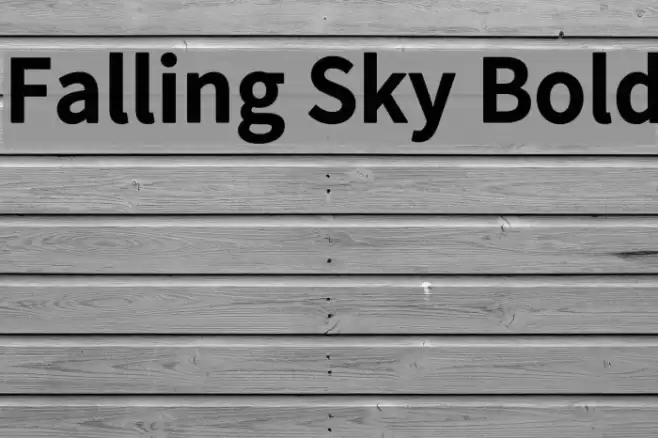 Falling Sky Bold Font examples