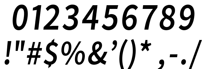 Falling Sky Condensed Oblique Font OTHER CHARS