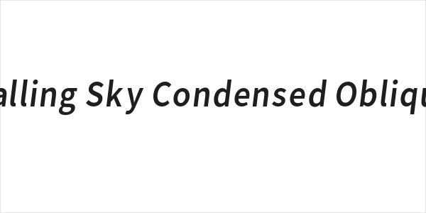 Falling Sky Condensed Oblique Logo