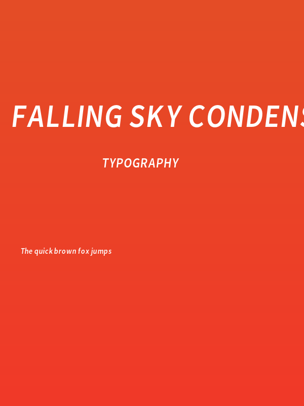 Falling Sky Condensed Oblique Poster
