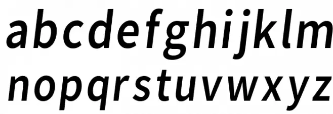 Falling Sky Condensed Oblique Шрифта строчной