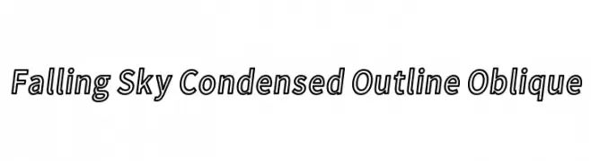 Falling Sky Condensed Outline Oblique  Fuentes Gratis Descargar