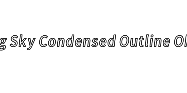 Falling Sky Condensed Outline Oblique Logo