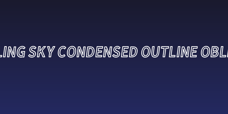 Falling Sky Condensed Outline Oblique Social Header