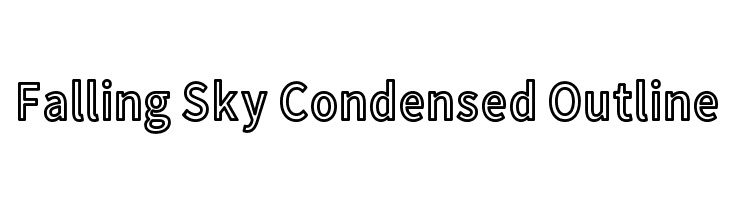 Falling Sky Condensed Outline  Frei Schriftart Herunterladen