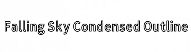 Falling Sky Condensed Outline  Скачать бесплатные шрифты