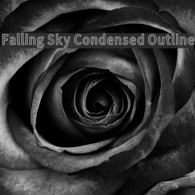 Falling Sky Condensed Outline Font examples