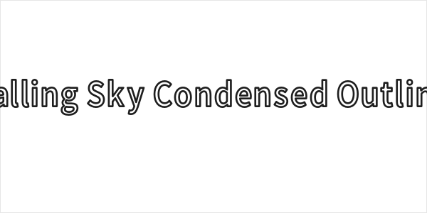Falling Sky Condensed Outline Logo