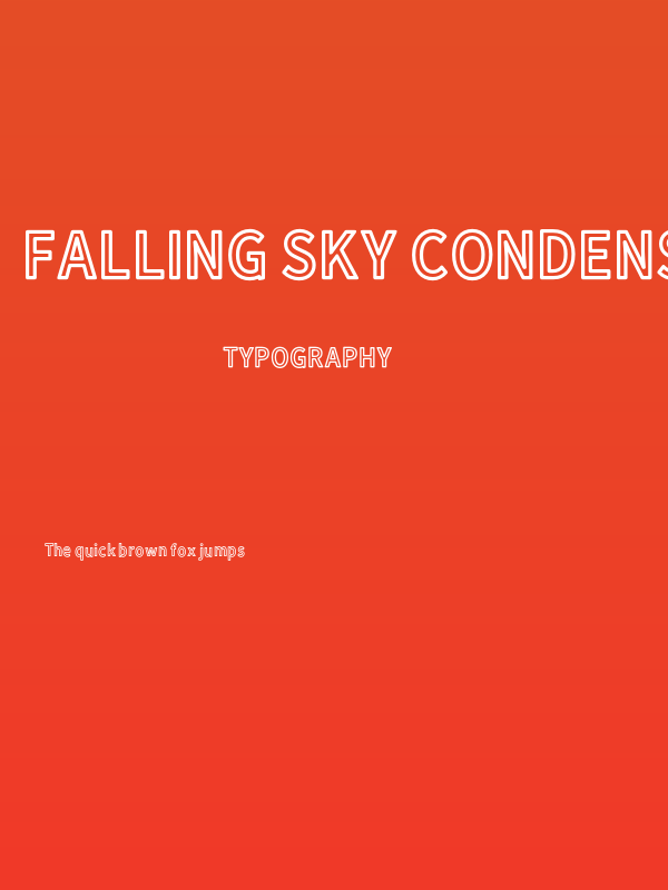 Falling Sky Condensed Outline Poster