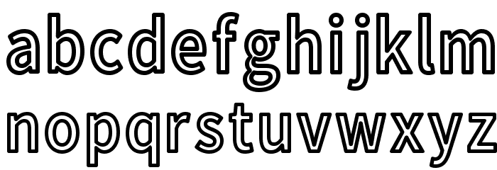 Falling Sky Condensed Outline Font LOWERCASE