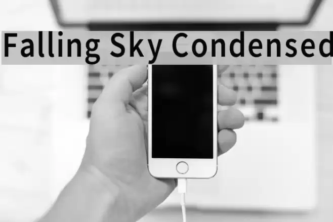 Falling Sky Condensed Font examples