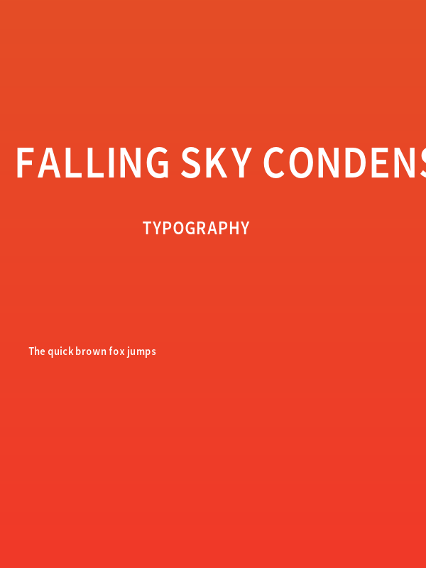 Falling Sky Condensed Poster