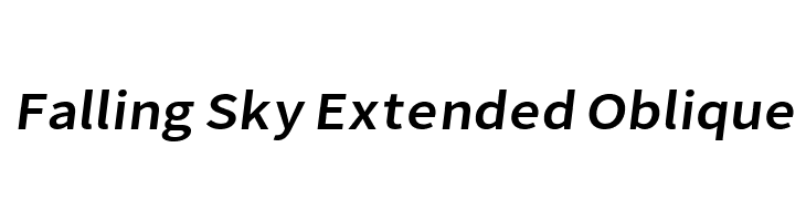 Falling Sky Extended Oblique Font