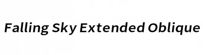 Falling Sky Extended Oblique  Скачать бесплатные шрифты