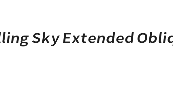 Falling Sky Extended Oblique Logo