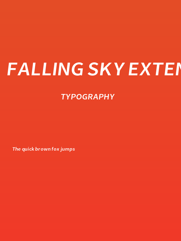 Falling Sky Extended Oblique Poster
