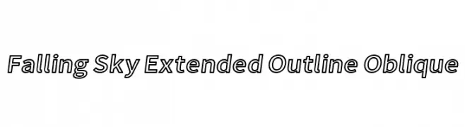 Falling Sky Extended Outline Oblique  Fuentes Gratis Descargar