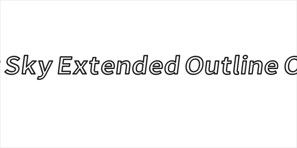 Falling Sky Extended Outline Oblique Logo