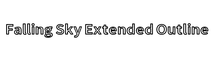 Falling Sky Extended Outline  font caratteri gratis