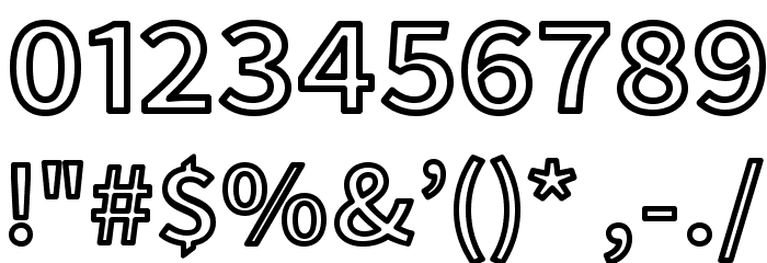 Falling Sky Extended Outline Font OTHER CHARS