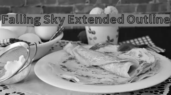 Falling Sky Extended Outline Font examples
