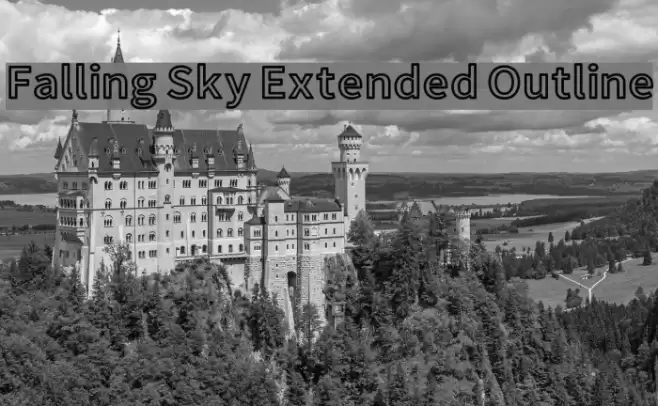 Falling Sky Extended Outline Font examples