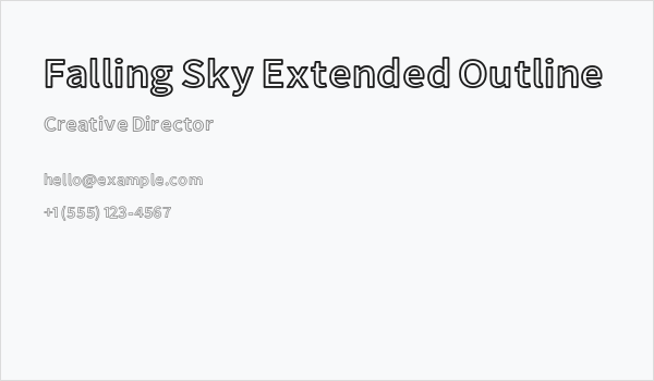 Falling Sky Extended Outline Business Card