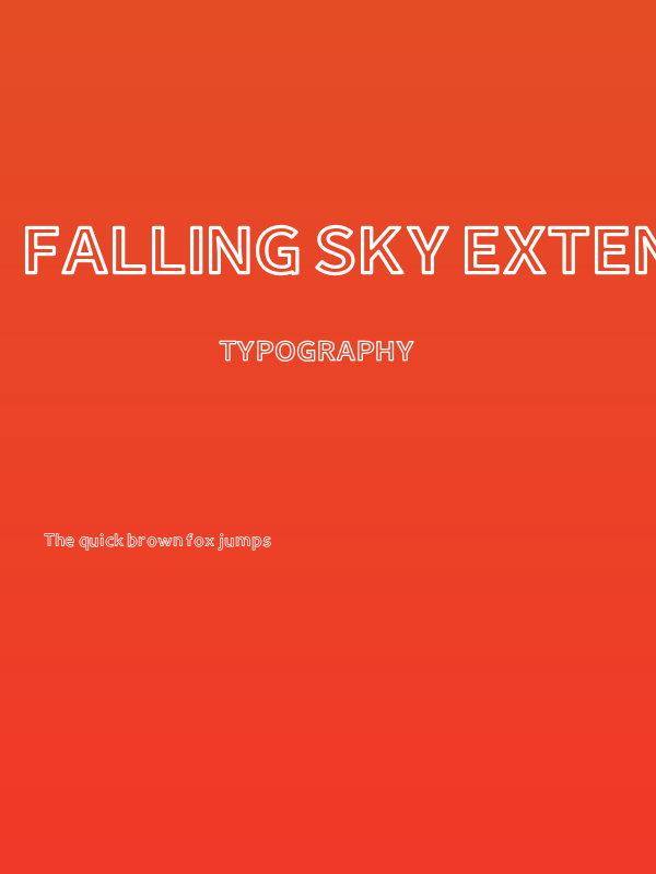 Falling Sky Extended Outline Poster