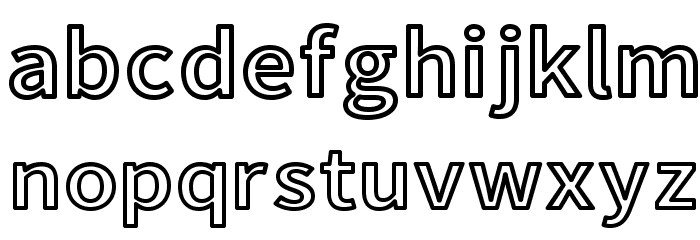 Falling Sky Extended Outline Font LOWERCASE
