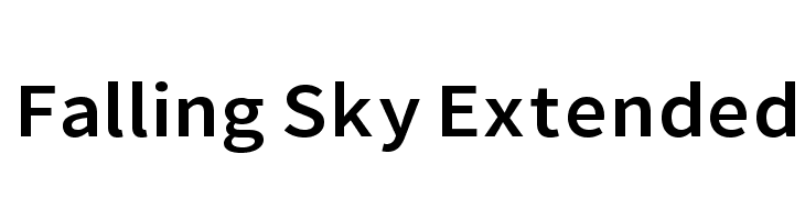 Falling Sky Extended Font