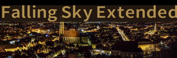 Falling Sky Extended Font examples
