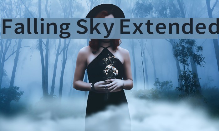 Falling Sky Extended Font examples