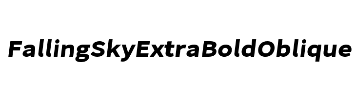 Falling Sky ExtraBold Oblique  Free Fonts Download