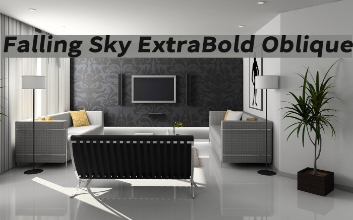Falling Sky ExtraBold Oblique Font examples