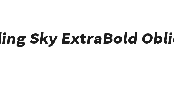 Falling Sky ExtraBold Oblique Logo