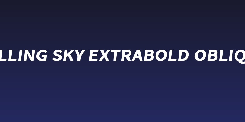 Falling Sky ExtraBold Oblique Social Header