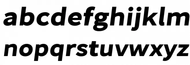 Falling Sky ExtraBold Oblique 字体 小写