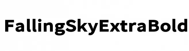Falling Sky ExtraBold  नि: शुल्क फ़ॉन्ट्स डाउनलोड